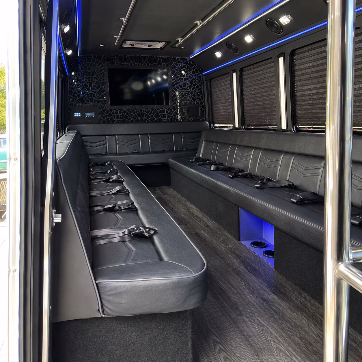 Worcester Prom & Homecoming Transportation party bus interior