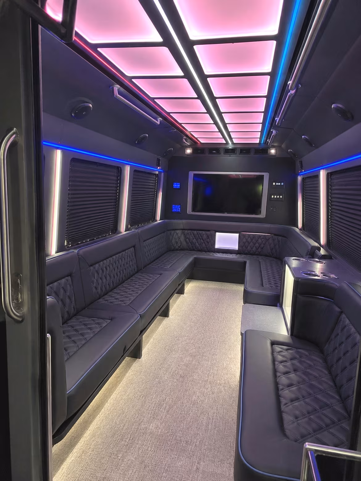 Worcester worcester bachelor bachelorette party bus rental party bus interior