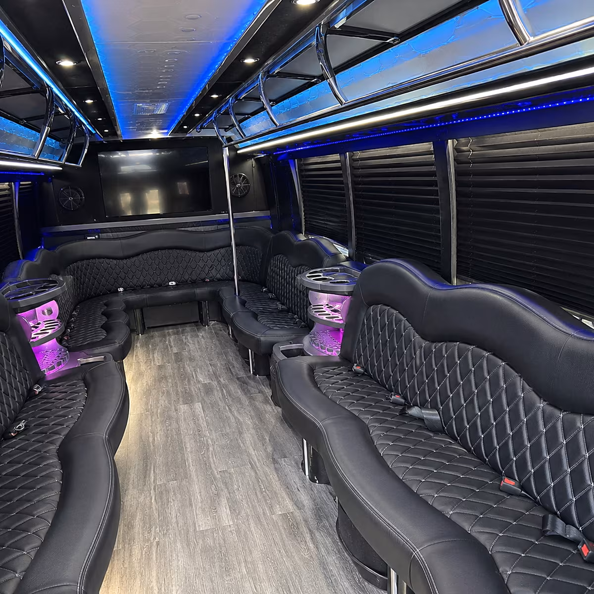 Worcester worcester sporting event party bus rental party bus interior