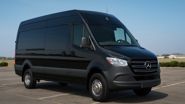 Exterior of Worcester Party Bus Company's 14 Passenger Sprinter Limousine in Waltham