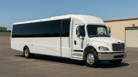 Exterior of Worcester Party Bus Company's 20 Passenger Party Bus in Somerville