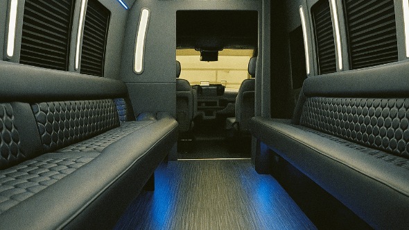 28 passenger party bus interior