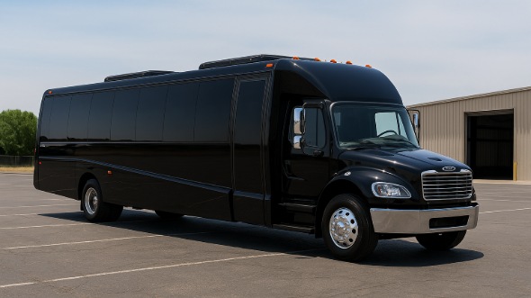 Exterior of Worcester Party Bus Company's 30 Passenger Party Bus in Cambridge