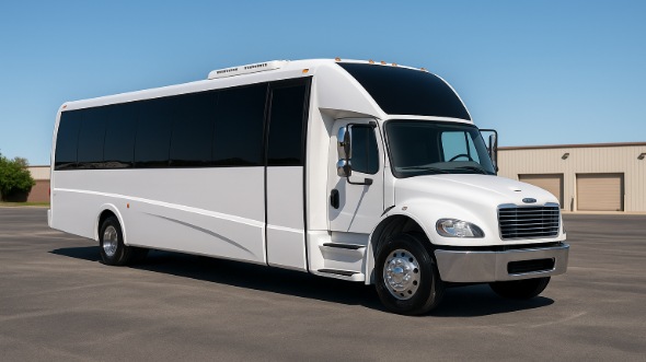 Exterior of Worcester Party Bus Company's 30 Passenger Party Bus in Somerville