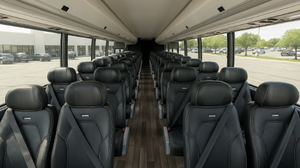 Interior of Worcester Party Bus Company's 35 Passenger Mini Bus in Worcester