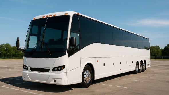 Exterior of Worcester Party Bus Company's 50 Passenger Party Bus in Lowell