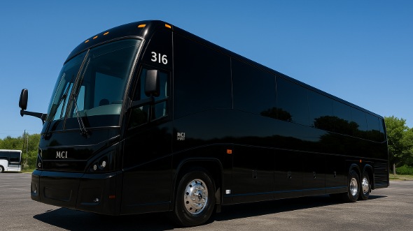 Exterior of Worcester Party Bus Company's 50 Passenger Party Bus in Medford