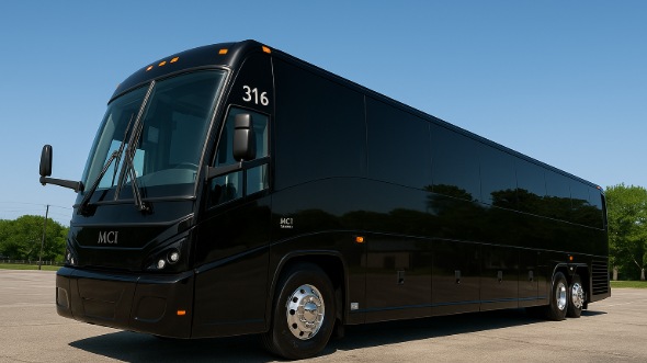Exterior of Worcester Party Bus Company's 50 Passenger Party Bus in Providence